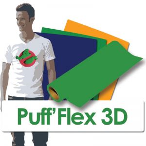 Puff'Flex 3D Blanc Effet Gonflé